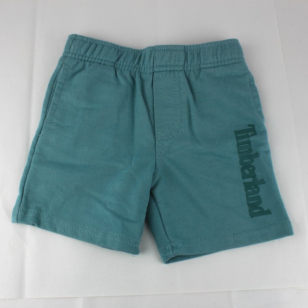 Timberland 18M Boys Light Teal Sweat Shorts with Pockets